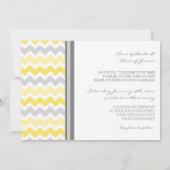 結婚式招待状グレーイエローシェブロン 招待状 (裏面)