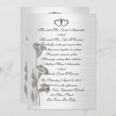 結婚式招待状サテンルックカリユリ 招待状 (正面/裏面)