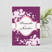 結婚式招待状サングリア&ホワイトさくらんぼブラウス 招待状 (スタンド正面)