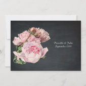 結婚式招待状シャルボード、様式化されたドレス 招待状 (裏面)