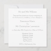 結婚式招待状シルバートンフライハート 招待状 (裏面)