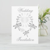 結婚式招待状シルバートンフライハート 招待状 (スタンド正面)