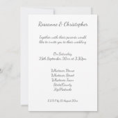 結婚式招待状シルバートンフライハート 招待状 (裏面)