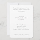 結婚式招待状シルバーハートと蝶 招待状 (裏面)