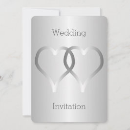 結婚式招待状シルバーハート 招待状