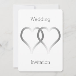 結婚式招待状シルバーハート 招待状