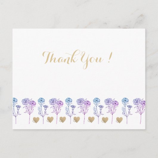 結婚式招待状シンプルとカーニエレガントオン ポストカード (正面)