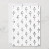 結婚式招待状シンプルとフローラ背面 招待状 (裏面)