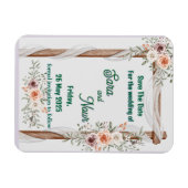 結婚式招待状シンプルの光磁石 マグネット (横)