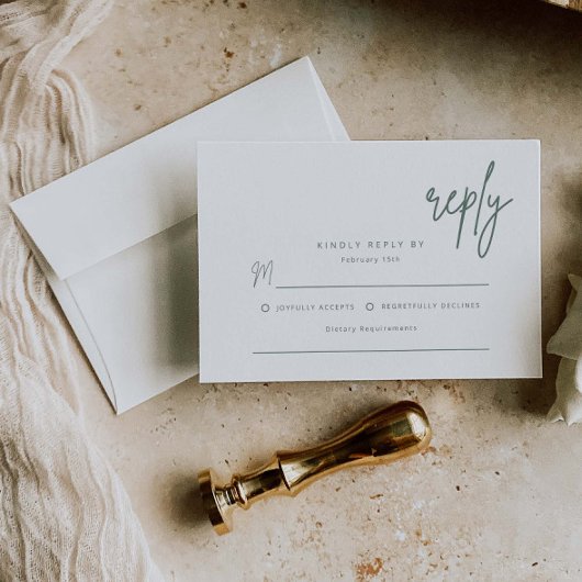 結婚式招待状シンプルエンクロージャカード サンキューカード