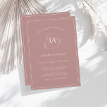 結婚式招待状シンプルダスティピンクモノグラム シーズンカード<br><div class="desc">結婚式招待状シンプルほこりっぽいピンクモノグラム。美しい白い台本結婚を使用したトレンディーパウダーピンクの結婚式招待状で、バラ金ゴールドの背景に新郎新婦のイニシャルを配置し、スタイリッシュにゲストに印象を与える。この招待状は素晴らしほこりっぽいピンクのデザインを持ち、モダンそしてビブミニマルスと、あなたのトレンディー、ミニマシンプルリストに最適結婚である。そしてミニマルレイアウトモダンはイニシャルスクリプトに注目し、粉末ピンクの背景と対照的である。この招待は、ニュートラルまたはバラの金ゴールド結婚花模様に囲まれた美しい設定のトーンを設定し、一致するパステルピンクのデコ結婚アを設定する。控えめなお祝いに完璧な追加モダン。ザ・サンデー・コレクティブ©byレイチェル・ハンナ・ギー</div>