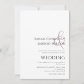 結婚式招待状シンプルダスティピンク 招待状 (正面)