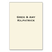 結婚式招待状シンプルテンプレートカスタム写真 テーブルナンバー (裏面)