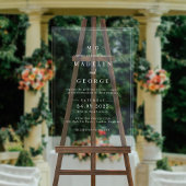 結婚式招待状シンプルテンプレートミニマル アクリルサイン