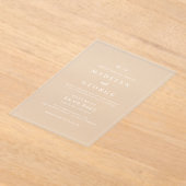 結婚式招待状シンプルテンプレートミニマル アクリル招待状 (レイダウン)