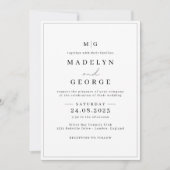 結婚式招待状シンプルテンプレートミニマル 招待状 (正面)