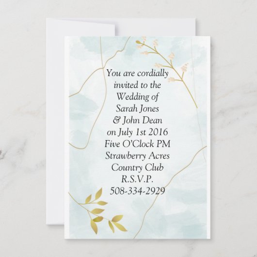 結婚式招待状シンプル 招待状 (正面)