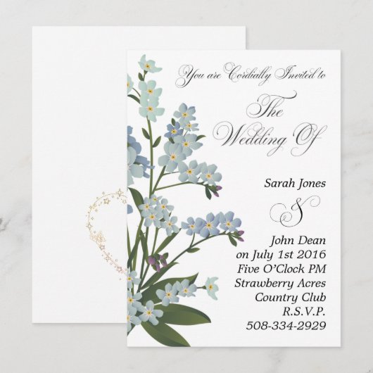 結婚式招待状シンプル 招待状 (正面/裏面)