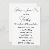 結婚式招待状シンプル 招待状 (正面/裏面)