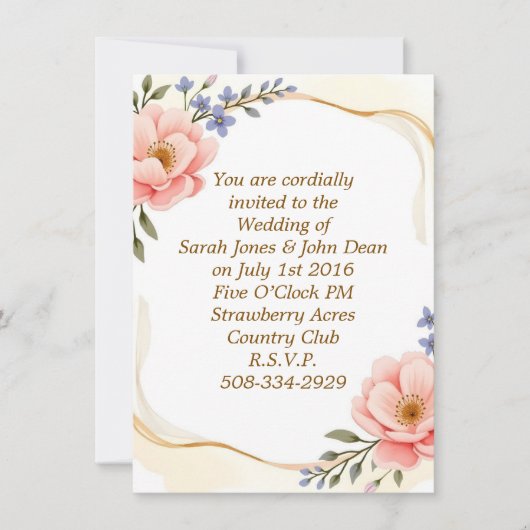 結婚式招待状シンプル 招待状 (正面)