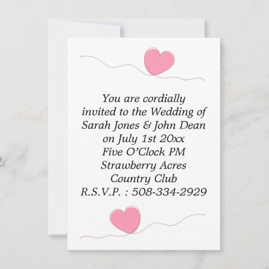 結婚式招待状シンプル 招待状 (正面)