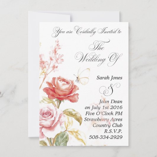 結婚式招待状シンプル 招待状 (正面)