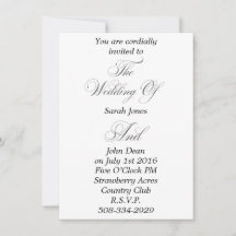 結婚式招待状シンプル