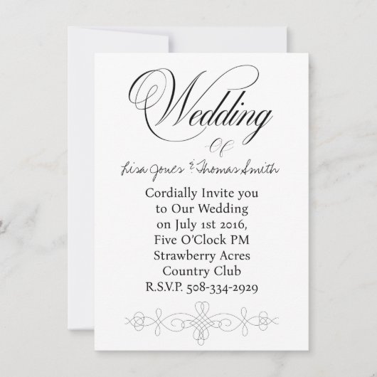 結婚式招待状シンプル 招待状 (正面)