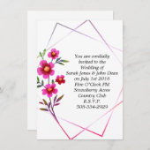 結婚式招待状シンプル 招待状 (正面/裏面)