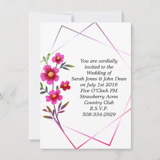 結婚式招待状シンプル 招待状 (正面)