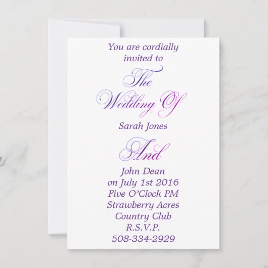 結婚式招待状シンプル 招待状 (正面)