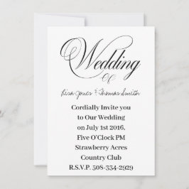 結婚式招待状シンプル 招待状