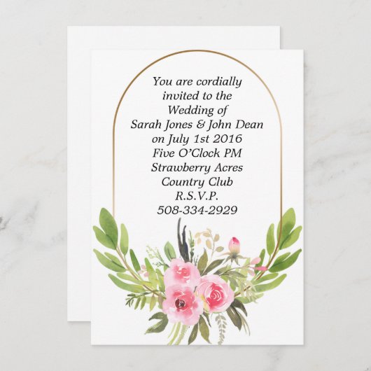 結婚式招待状シンプル 招待状 (正面/裏面)