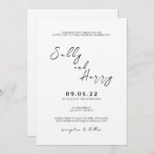 結婚式招待状シンプル 招待状 (正面/裏面)