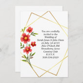 結婚式招待状シンプル 招待状 (正面/裏面)