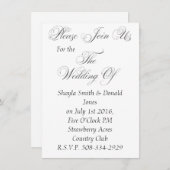 結婚式招待状シンプル 招待状 (正面/裏面)