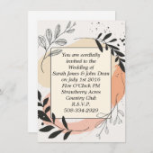 結婚式招待状シンプル 招待状 (正面/裏面)