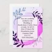 結婚式招待状シンプル 招待状 (正面/裏面)