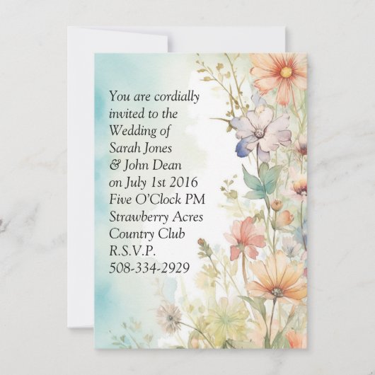 結婚式招待状シンプル 招待状 (正面)