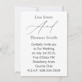 結婚式招待状シンプル 招待状