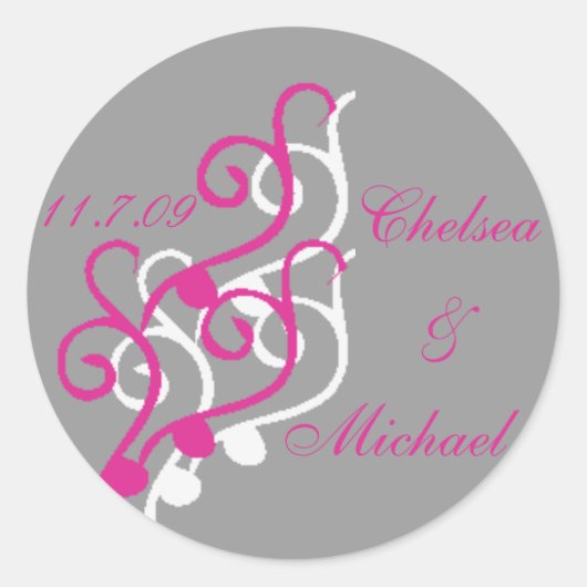 結婚式招待状シール ラウンドシール (正面)