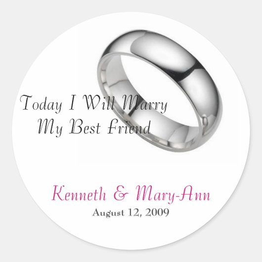 結婚式招待状シール ラウンドシール (正面)