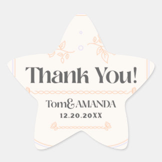 結婚式招待状シール 星シール