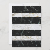 結婚式招待状ストライプズブラック&ホワイトマーブル 招待状 (裏面)