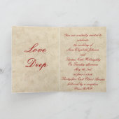 結婚式招待状ズ – ラブ・アラウブ・深い 招待状 (内部)