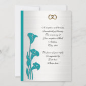 結婚式招待状ターコイズカラリリー 招待状 (裏面)