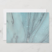 結婚式招待状ターコイズ及びラベンダー 招待状 (裏面)