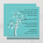 結婚式招待状ターコイズ 招待状 (正面/裏面)