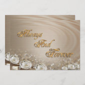 結婚式招待状ダイヤモンドをカスタマイズ可能 招待状 (正面/裏面)