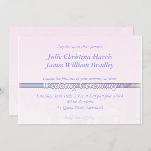 結婚式招待状ダマスシルク 招待状 (正面/裏面)